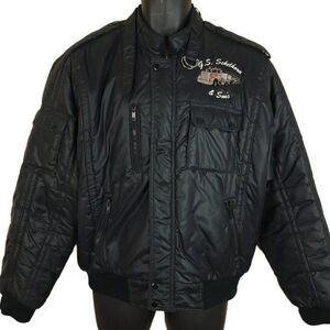 Trucking Cafe Racer Jacket Vintage 80s Trucker Racing Mens Size Medium